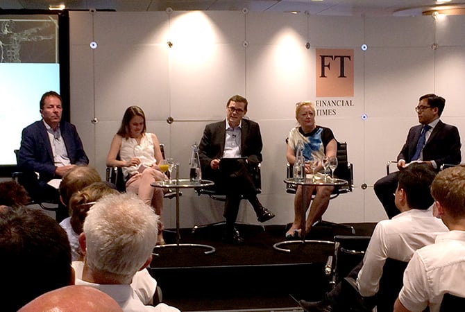 Panel of speakers at Financial Times event