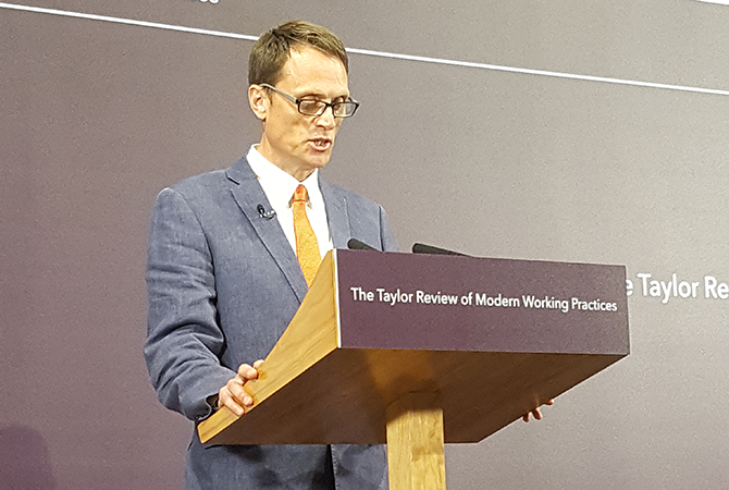 Matthew Taylor speaking at Taylor review launch event