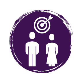 icon of people and a bullseye