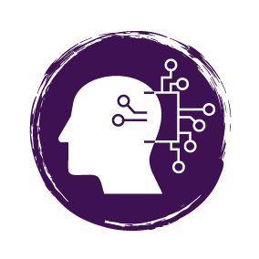 icon depicting ai and human